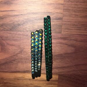 Bobby Pin Set - Blue AB and Green